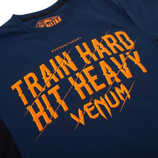 Футболка Venum Train Hard Hit Heavy T-Shirt Blue