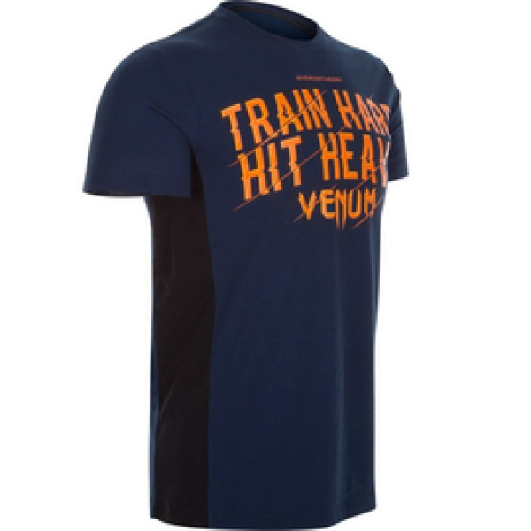 Футболка Venum Train Hard Hit Heavy T-Shirt Blue