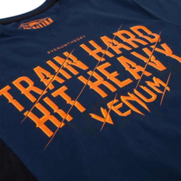 Футболка Venum Train Hard Hit Heavy T-Shirt Blue