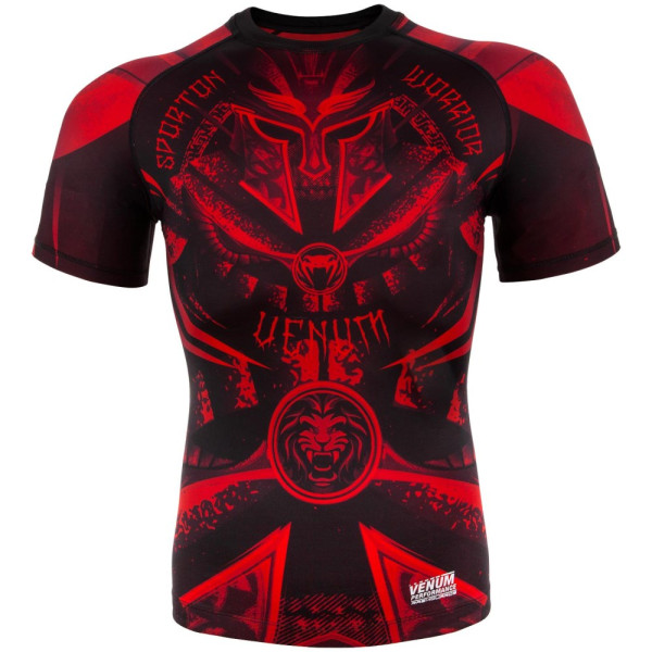 Рашгард Venum Gladiator 3.0 Rashguard Black Red Short Sleeves