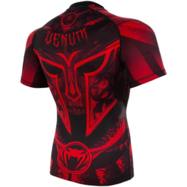 Рашгард Venum Gladiator 3.0 Rashguard Black Red Short Sleeves