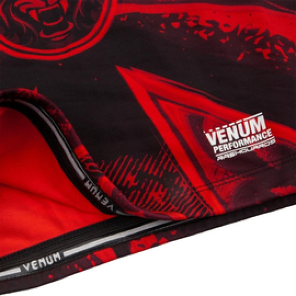 Рашгард Venum Gladiator 3.0 Rashguard Black Red Short Sleeves