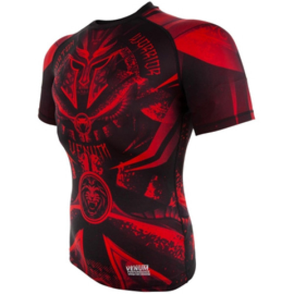 Рашгард Venum Gladiator 3.0 Rashguard Black Red Short Sleeves