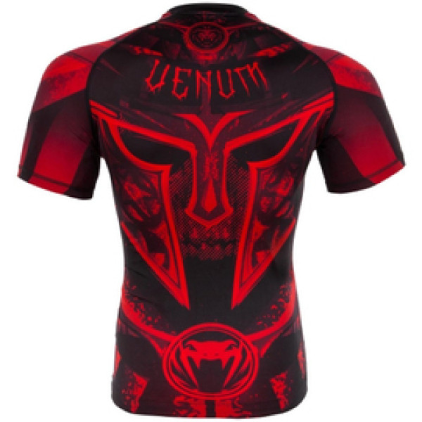 Рашгард Venum Gladiator 3.0 Rashguard Black Red Short Sleeves