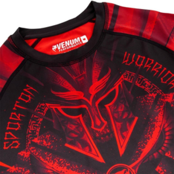 Рашгард Venum Gladiator 3.0 Rashguard Black Red Short Sleeves