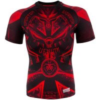 Рашгард Venum Gladiator 3.0 Rashguard Black Red Short Sleeves