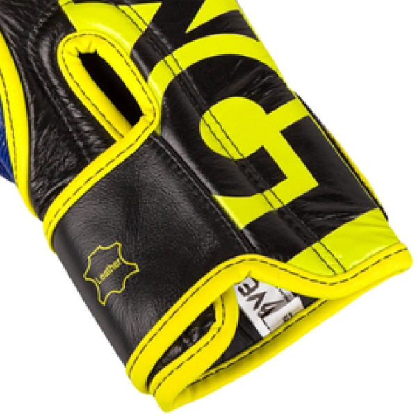 Боксерские перчатки Venum Hammer Pro Velcro Nappa leather Loma Edition Blue Yellow
