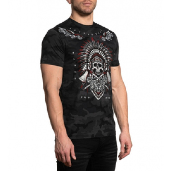 Футболка Affliction Jaguar God SS Tee Black Camo