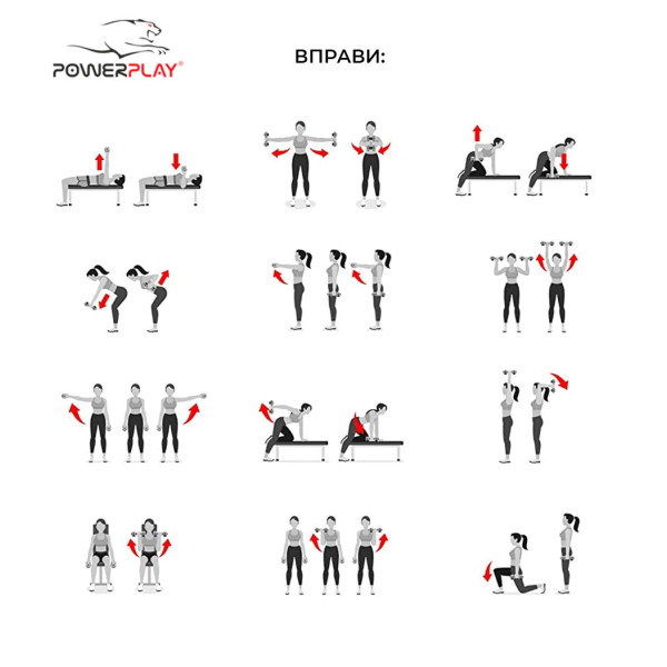 Гантеля PowerPlay 4126 неопренова 3 кг