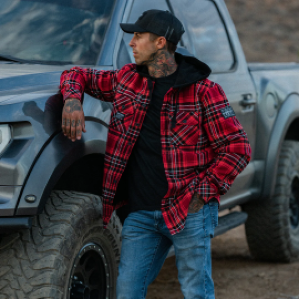 Куртка Howitzer Detonate Longsleeve Hooded Flannel Red Multi