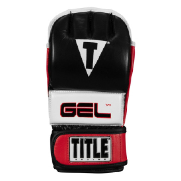 Перчатки для MMA Title Gel Incensed Wristband Heavy Bag Gloves Black White Red