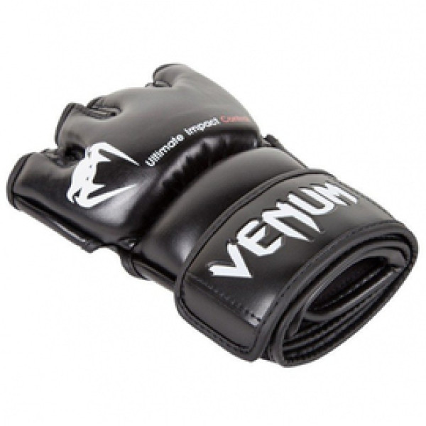 Перчатки Venum Impact MMA Gloves - Skintex Leather - Black