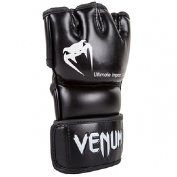 Перчатки Venum Impact MMA Gloves - Skintex Leather - Black
