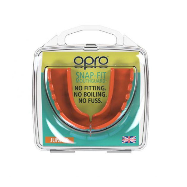 Капа боксерська OPRO Junior Snap-Fit Fluoro Orange (art.002143004)