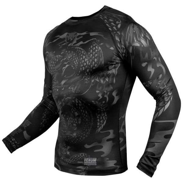 Рашгард Venum Dragons Flight Rashguard Long Sleeves Black Black