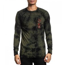 Двусторонняя термалка Affliction Seprent Ritual LS Rev Thermal Green Magneto Black