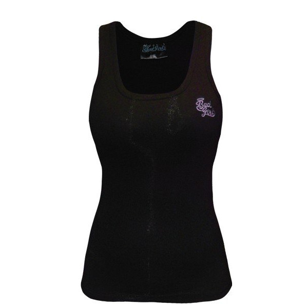 Женская майка Bad Girl Ribbed Vest Black-Purple