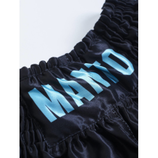 Шорты для тайского бокса MANTO Shorts Muay Thai Black Blue