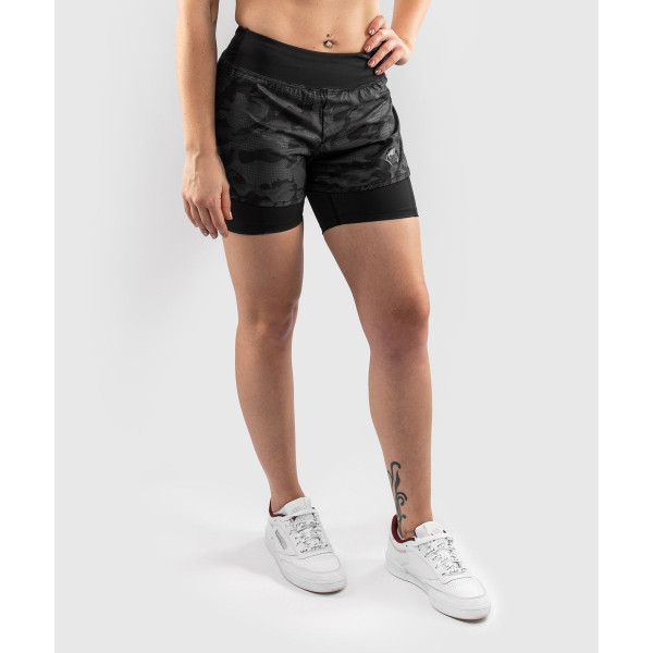 Компрессионные шорты Venum Defender Hybrid Compression Shorts Black Black