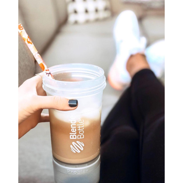 Шейкер спортивний BlenderBottle ProStak 22oz/650ml з 2-ма контейнерами White (Original)