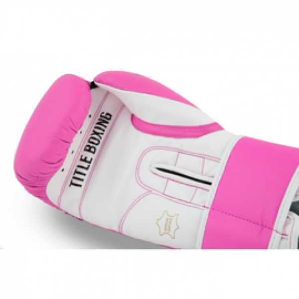 Боксерские перчатки TITLE Pro Style Leather Training Gloves 3.0 Hot Pink