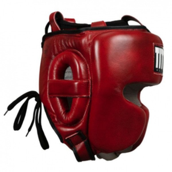 Шлем Title Blood Red Leather Sparring Headgear