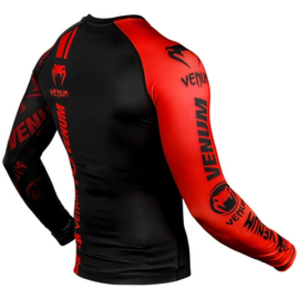 Рашгард Venum Logos Rashguard Long Sleeves Black Red