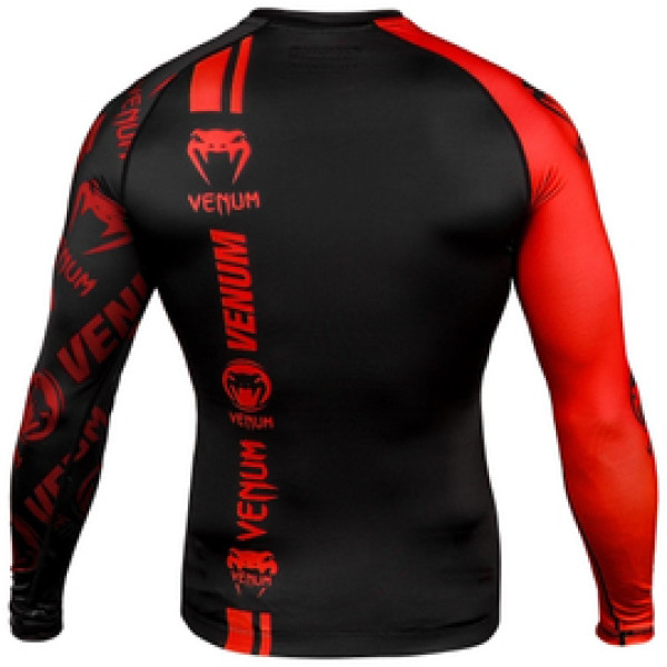 Рашгард Venum Logos Rashguard Long Sleeves Black Red