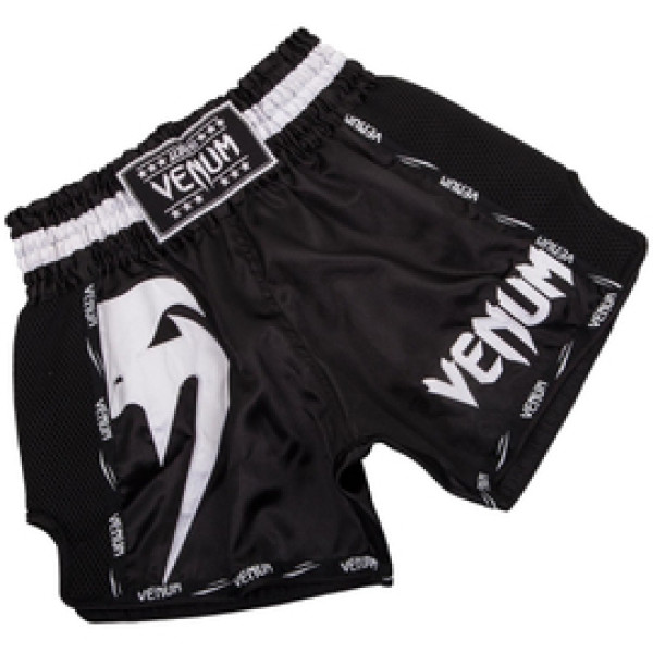 Шорты для тайского бокса Venum Giant Muay Thai Shorts Black White