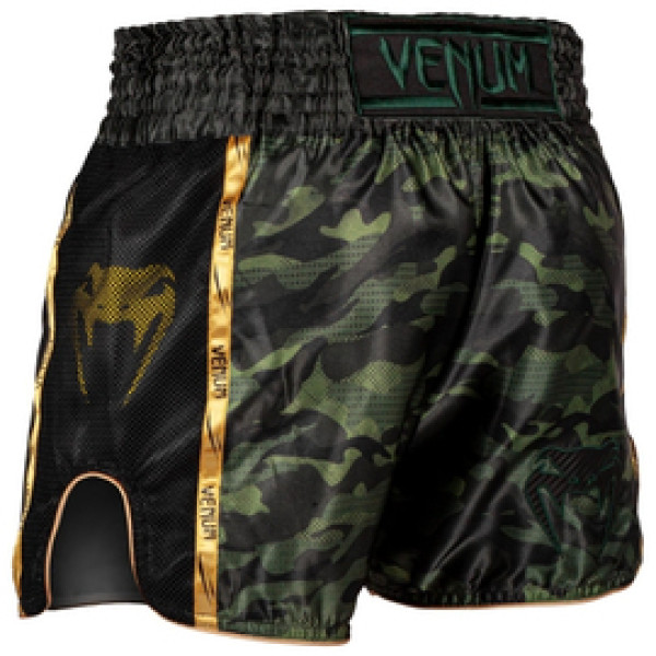 Шорты для тайского бокса Venum Full Cam Muay Thai Shorts Forest Camo Black