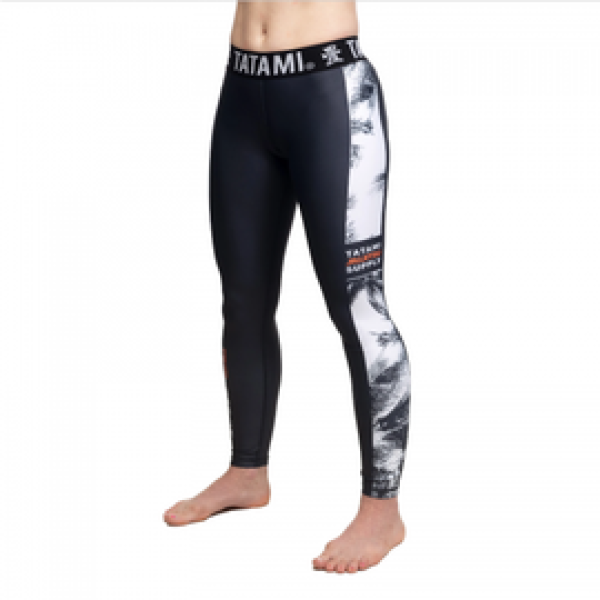 Женские компрессионные штаны Tatami Ladies Tropic Black Grappling Spats