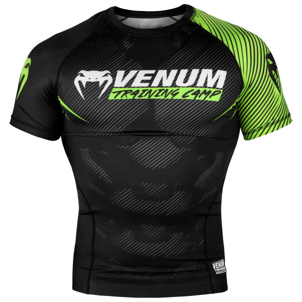 Рашгард Venum Training Camp 2.0 Rashguard Short Black Neo Yellow