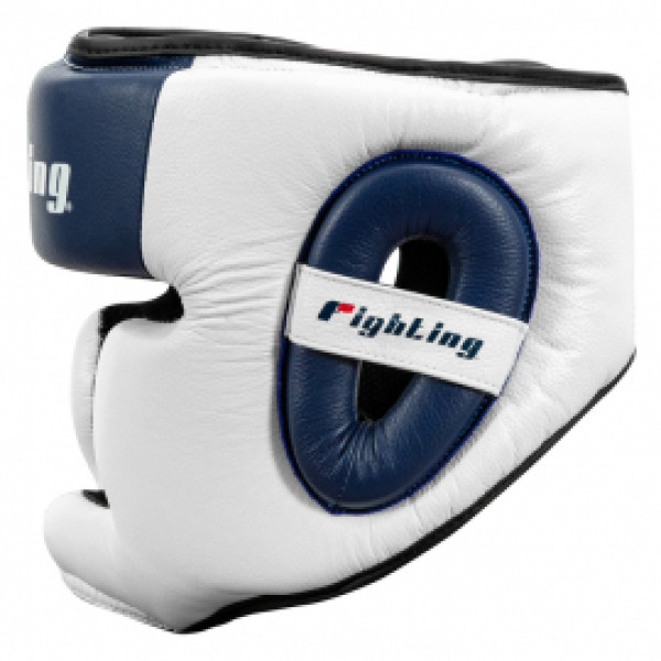 Боксерский шлем Fighting Force Full Training Headgear White Blue