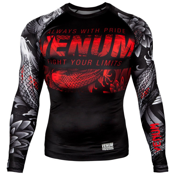 Рашгард Venum Koi 2.0 Rashguards Long Black White