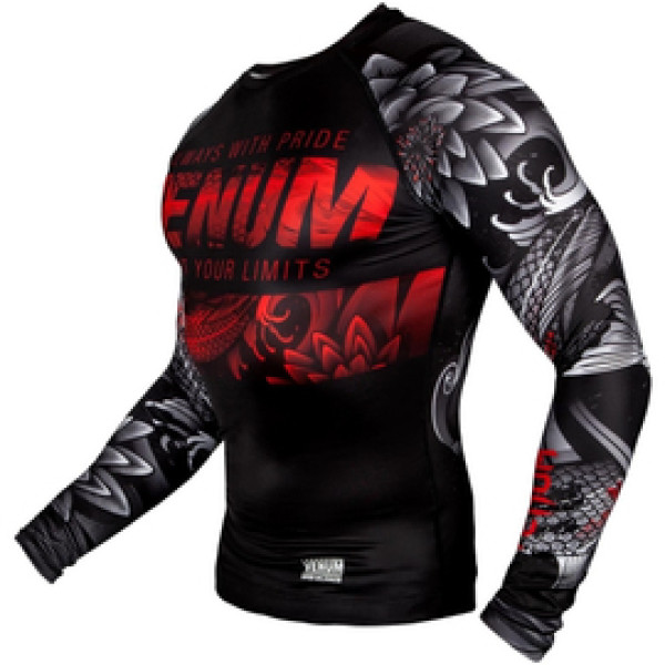 Рашгард Venum Koi 2.0 Rashguards Long Black White