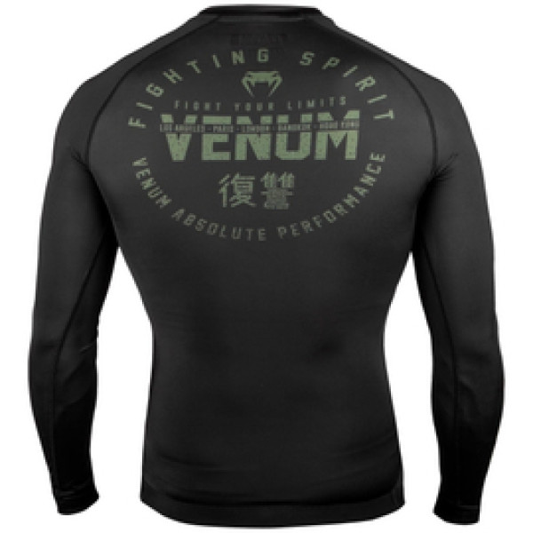 Рашгард Venum Signature Rashguard Long Sleeves Black Khaki Exclusive