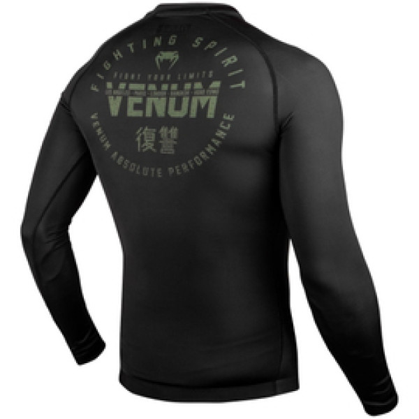 Рашгард Venum Signature Rashguard Long Sleeves Black Khaki Exclusive