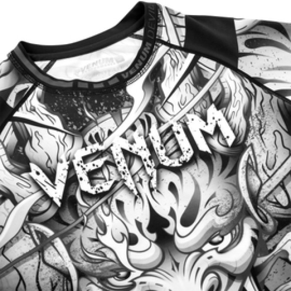 Рашгард Venum Devil Rashguard Long Sleeves White Black