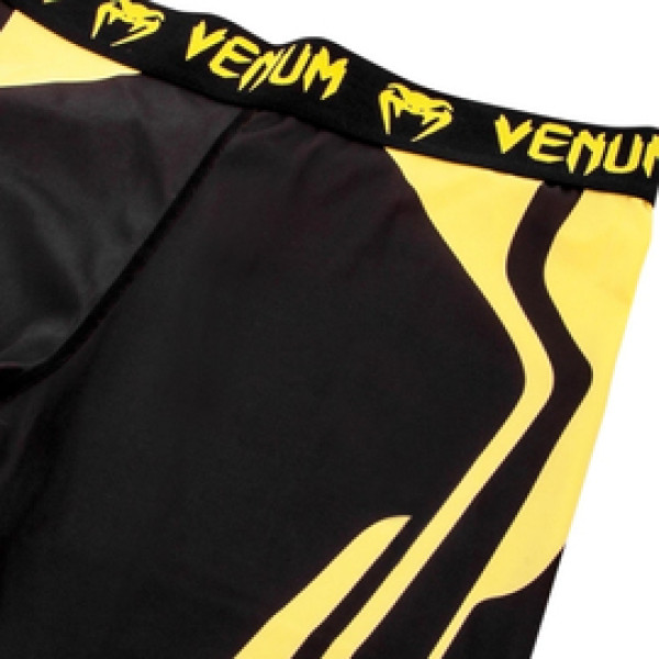 Компрессионные штаны Venum Technical Spats Black Yellow