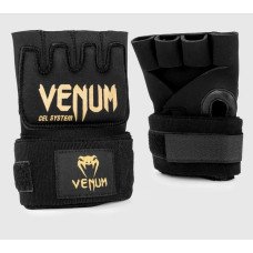 Накладки гелевые бинты Venum Gel Kontact Glove Wraps Black Gold