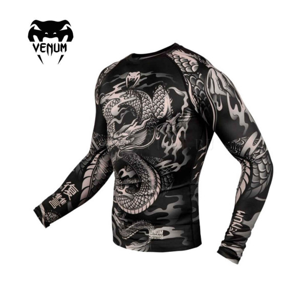 Рашгард Venum Dragon's Flight Black/Sand L/S