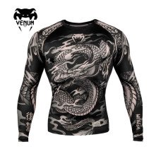 Рашгард Venum Dragon's Flight Black/Sand L/S