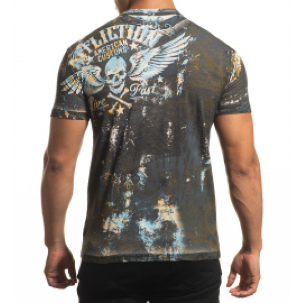 Футболка Affliction AC Wheel House A24335 Biscotti