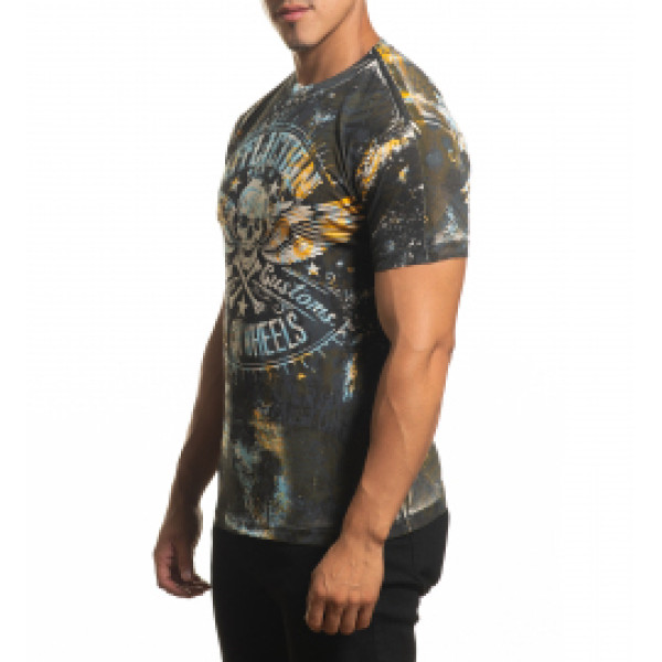 Футболка Affliction AC Wheel House A24335 Biscotti
