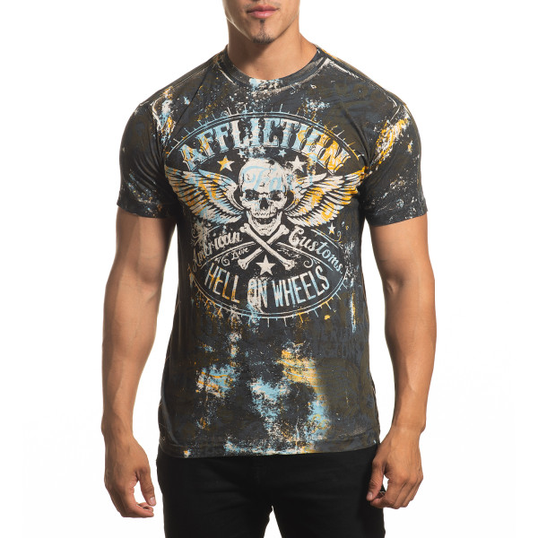 Футболка Affliction AC Wheel House A24335 Biscotti