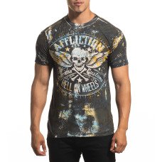 Футболка Affliction AC Wheel House A24335 Biscotti