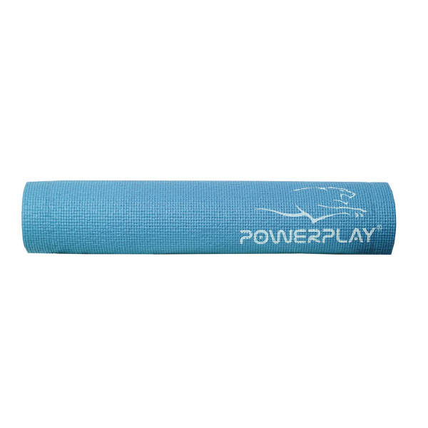 Коврик для йоги и фитнеса PowerPlay 4010 (173*61*0,6) Блакитний