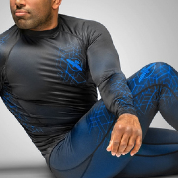 Компрессионные штаны Hayabusa Geo Jiu Jitsu Spats Blue