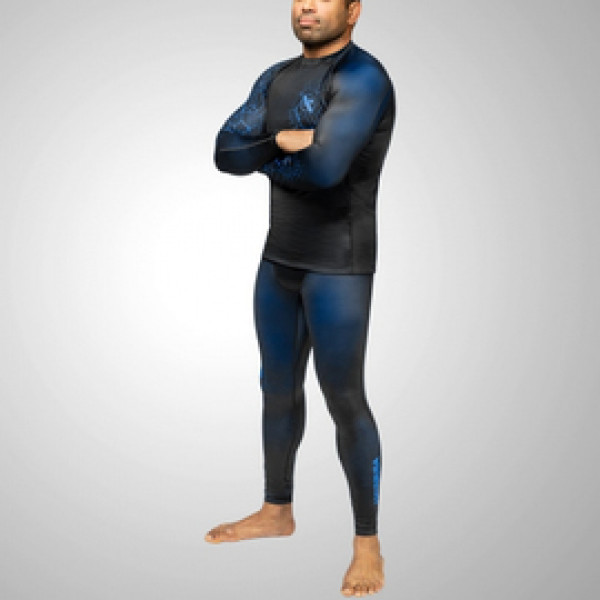 Компрессионные штаны Hayabusa Geo Jiu Jitsu Spats Blue