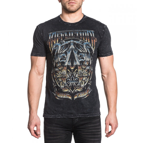 Футболка Affliction A Frame Chrome SS Tee Black